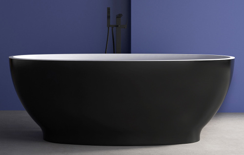 Ванна акриловая ABBER AB9207MB 165х80 отдельностоящая овальная