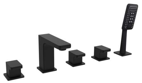 Смеситель для ванны AltroBagno Lamberto AltroBagnoLamberto020106MB встраиваемый в стену черный матовый