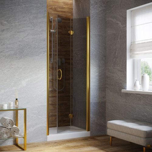Душевая дверь Vegas-Glass GPS LUX GPS LUX 85 09 07 R 85х200 стекло тонированное профиль золото