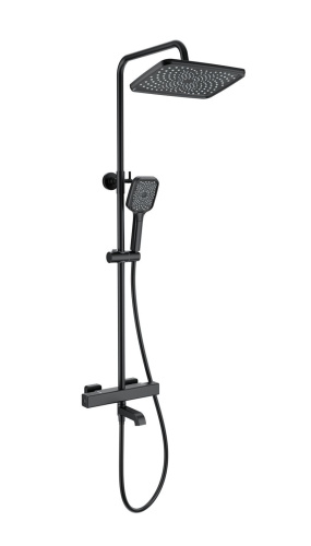 Душевая стойка Wonzon & Woghand Stay WW-B3016-T1-MB настенная цвет черный