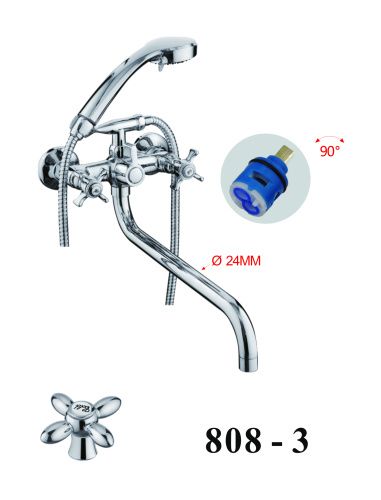 Смеситель для ванны D-Lin D146808-3 настенный хром