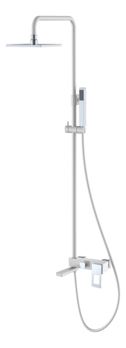 Душевая стойка Boheme Q 148-WCR настенная цвет белый глянцевый