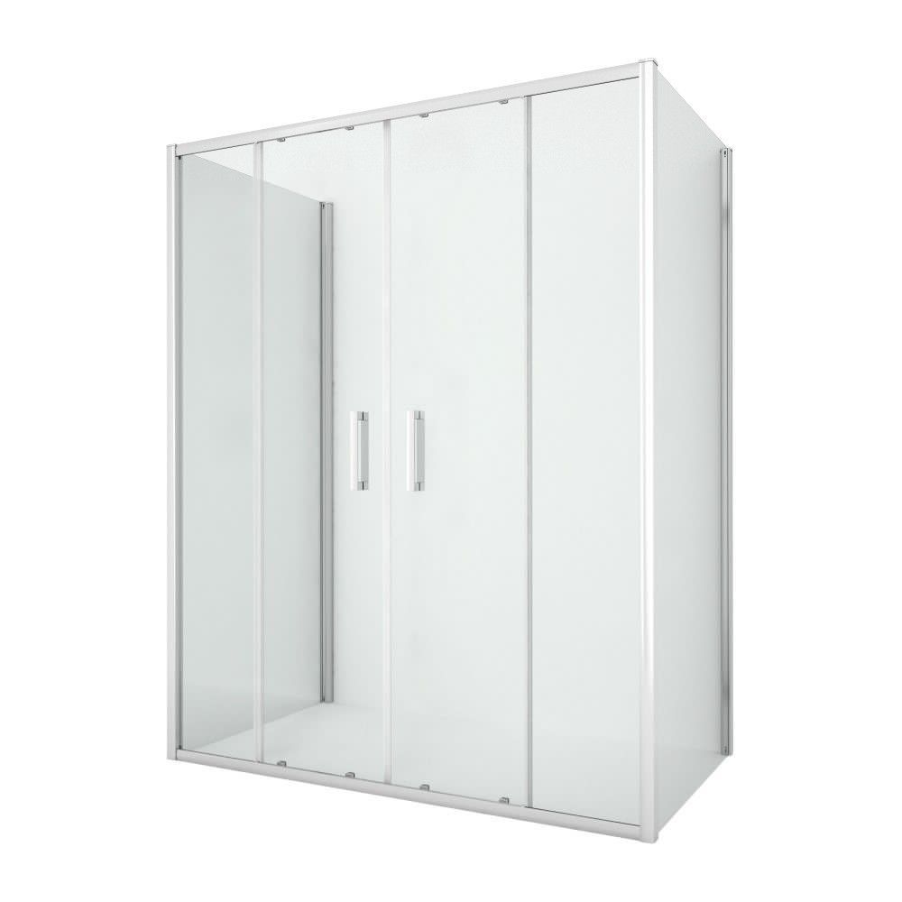 Душевой уголок New Trendy NEW CORRINA Chrome K-0489 170х90 стекло прозрачное профиль хром без поддона