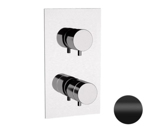 Смеситель для душа Remer Elegance NT92QKBNO встраиваемый в стену черный с термостатом