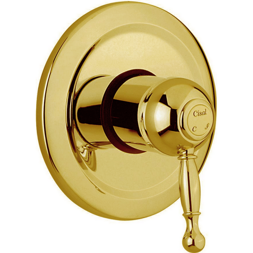 Смеситель для душа Cisal Arcana Royal AY00300024 встраиваемый в стену золото без термостата (внешняя часть)