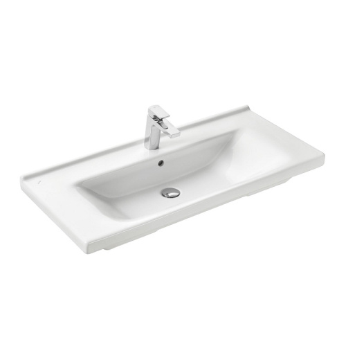 Раковина керамическая Aquaton Миранда 1WH302249 100х46 накладная цвет белый