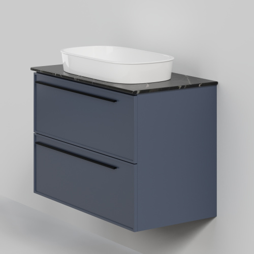 Тумба со столешницей La Fenice ELBA TWIN NFNC-01-ELB-BG-90-2-3-GB 90х62х49 подвесная цвет синий