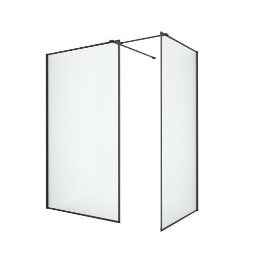Душевой уголок New Trendy NEW MODUS Black EXK-5666 150х100 стекло прозрачное профиль черный без поддона