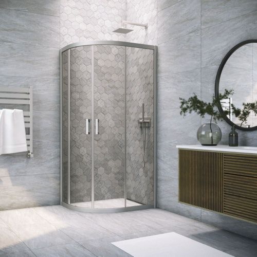 Душевой уголок Vegas-Glass ZS-F TUR+NOVO ZS-F NOVO h2000 110*90 07 07 110х90 стекло тонированное профиль хром матовый без поддона