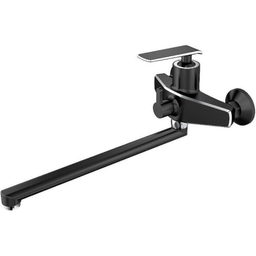 Cмеситель для ванны и душа Haiba HB22548-7 настенный черный/хром Cмеситель для ванны и душа Haiba HB22548-7 настенный черный/хром