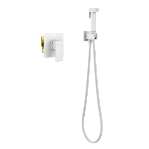 Смеситель с гигиеническим душем Timo Selene 2089/16SM встраиваемый в стену белый матовый без термостата