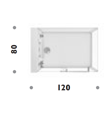 Душевая кабина Jacuzzi Bali BAL12230120 120х80 прямоугольная с крышей ориентация универсальная