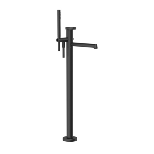 Смеситель для ванны Gessi Anello 63328#299 напольный черный (внешняя часть)