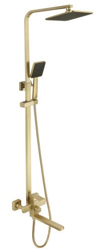 Душевая стойка Fmark FS8145-25C настенная цвет золото матовое