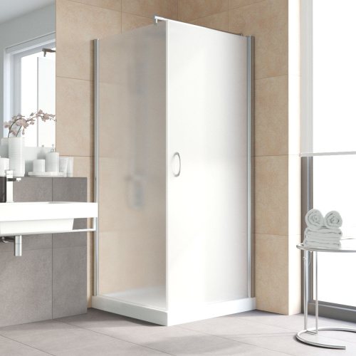 Душевой уголок Vegas-Glass EP-Fis LUX EP-Fis LUX 80*110 8 10 R 80х110 стекло матовое профиль хром глянцевый