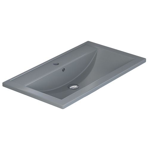 Раковина Uperwood Foster Quartz 80 см 291030037 полувстраиваемая цвет серый