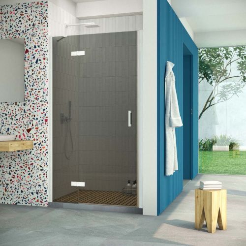 Душевая дверь Vegas-Glass AFP Retta AFP Retta 120 01 07 L 120х200 стекло тонированное профиль белый