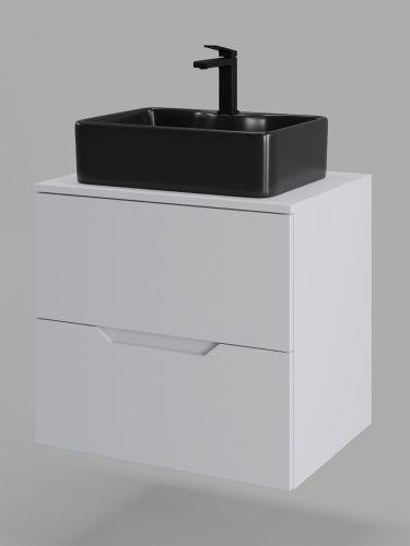 Тумба с раковиной Orange Line Li-60TuwMDF+B01-475MB 61х46х70 цвет белый