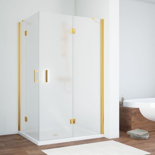 Душевой уголок Vegas-Glass AFA-F TUR+NOVO AFA-F TUR NOVO h1890 90*80 09 10 R 90х80 стекло матовое профиль золото без поддона
