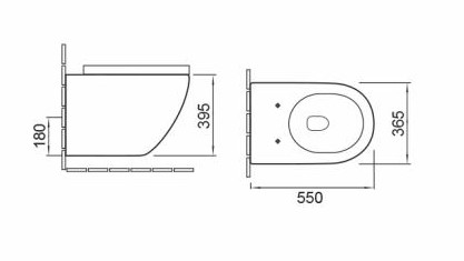 Унитаз подвесной SantiLine SL-5002 цвет белый с сиденьем микролифт  смыв воронка-водоворот - фото 2