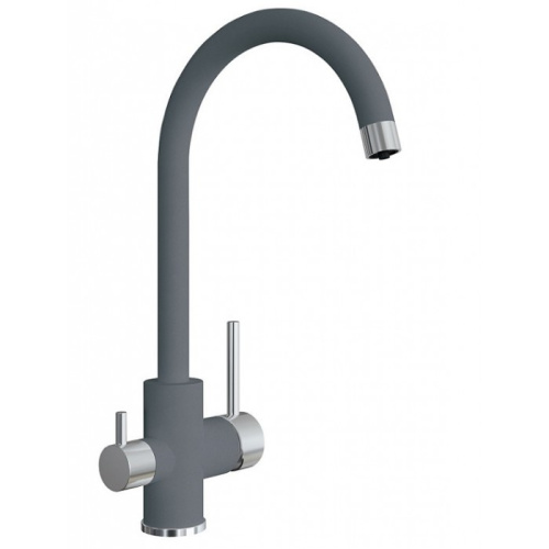 Смеситель для кухни Florentina Клио 333.13Н.2123.307 на раковину серый шелк