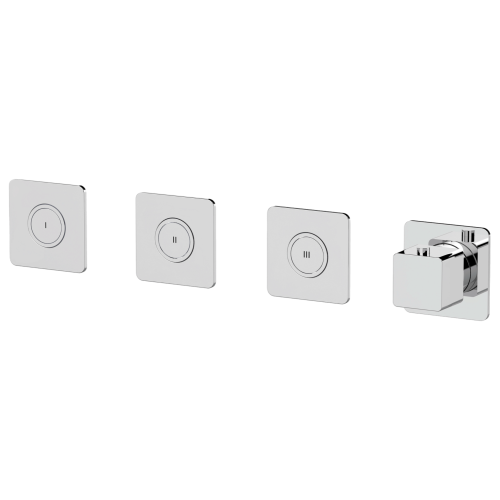 Смеситель для душа Remer Absolute AU99D3PKB встраиваемый в стену хром с термостатом