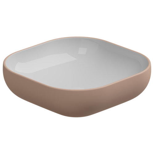 Раковина GSG Ceramic Design Easy 45см EALAVQU45BI000/032 накладная цвет белый/бежевый