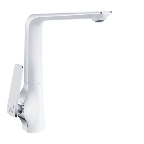 Смеситель для кухни Rose R1313F на мойку белый/хром