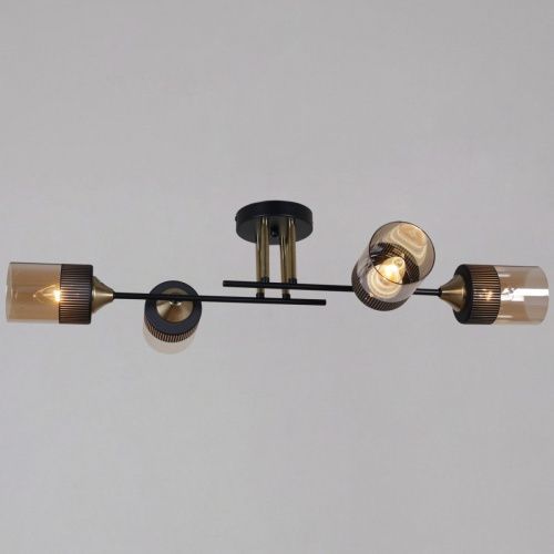 Люстра потолочная Reluce 48460-0.3-04 BK+COPPER