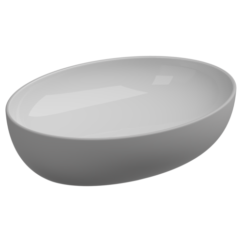 Раковина GSG Ceramic Design Easy 55см EALAVOV55BI000/033 накладная цвет белый/серый