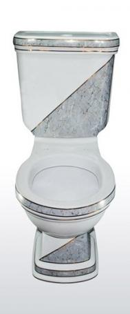 Чаша унитаза напольная Creavit Klasik KL310.001I0 цвет белый с декором без бачка без сиденья