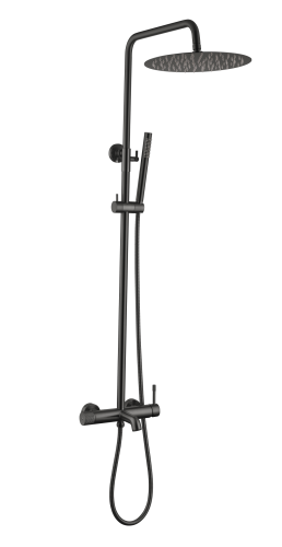 Душевая стойка Boheme Uno 468-SGM настенная цвет графит глянцевый