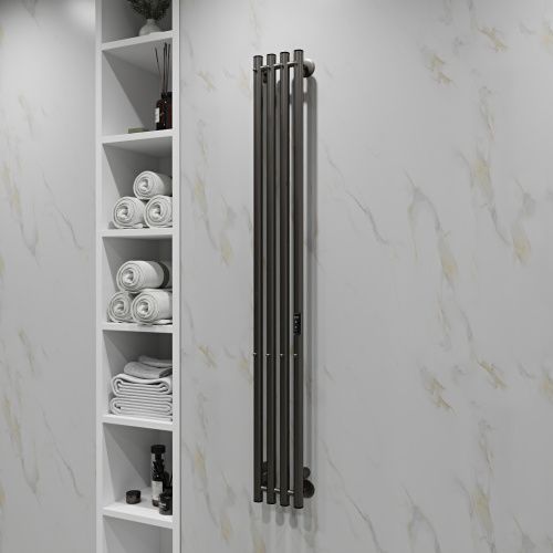 Полотенцесушитель Indigo Style 4 LSE120-18GNSRt 18х120 электрический оружейная сталь