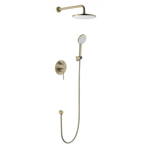 Душевая система Voda VSLG Set_3in1 встраиваемая в стену цвет золотой сатин