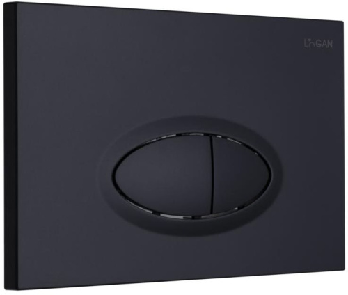 Клавиша смыва механическая Logan Oval 00297676 цвет черный матовый