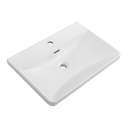 Раковина керамическая BelBagno BB-8076-3-60 61х43 накладная цвет белый глянцевый