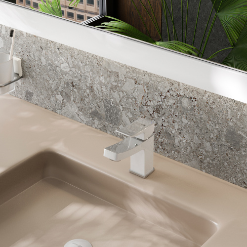 Смеситель WasserKRAFT Aller 1060 WHITE 1063W на раковину белый/хром