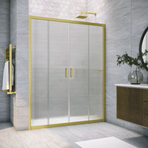 Душевая дверь Vegas-Glass Z2P TUR+NOVO Z2P NOVO h2000 220 03 Moru 220х200 стекло рифленое профиль золото