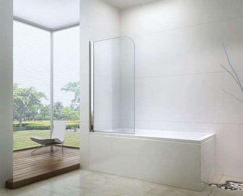 Душевая шторка Berges RIVER 062101 80х140 стекло прозрачное профиль хром ориентация универсальная