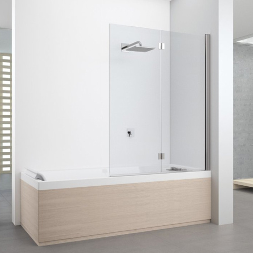 Душевая шторка на ванну Novellini Young Y21BSV120D-1K 120х151,6 стекло прозрачное профиль хром