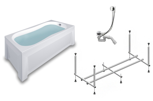 Ванна акриловая Timo INKA INKA1770-KT17-SPV1505-FP17S-TP70S 170х70 пристенная прямоугольная с каркасом Ванна акриловая Timo INKA INKA1770-KT17-SPV1505-FP17S-TP70S 170х70 пристенная прямоугольная с каркасом