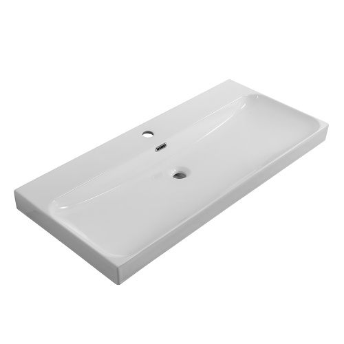 Раковина керамическая BelBagno Marino-Cer BB-8078-100 101х46 накладная цвет белый глянцевый