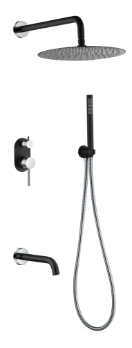 Душевая система Boheme Uno 464-2-BCR встраиваемая цвет черный