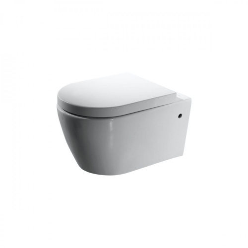 Унитаз подвесной Bravat Gina C2190UW-ENG белый с сиденьем микролифт каскадный смыв