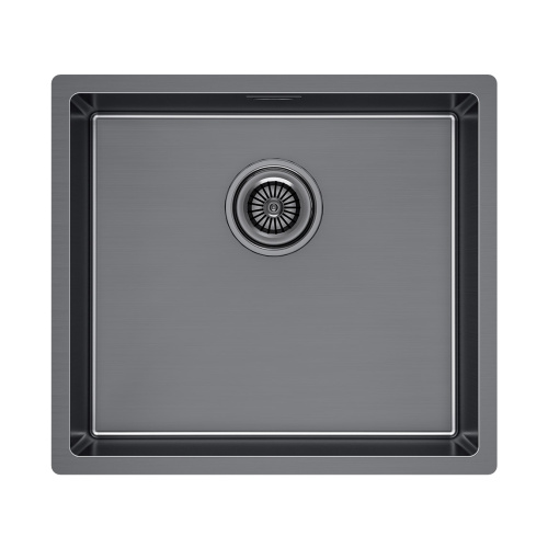 Мойка LASSAN 49 UNI, нерж. сталь, LA49-GM, вороненая сталь, 490х440мм, Paulmark