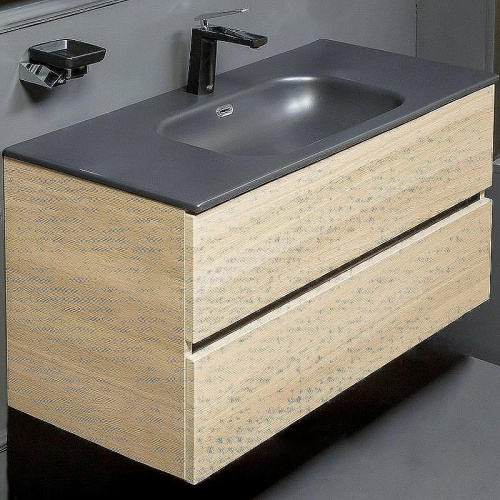 Тумба под раковину Armadi Art Vallessi 837-120-L 120х46х53 подвесная цвет дуб светлый