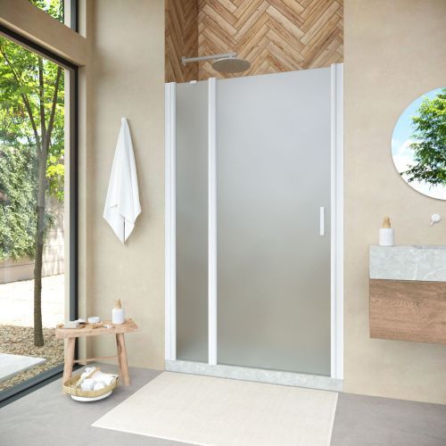 Душевая дверь Vegas-Glass EP-F-1 NOVO EP-F-1 NOVO h2000 110 01 10 L 110х200 стекло матовое профиль белый