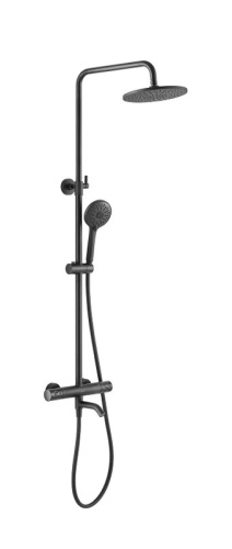 Душевая стойка Arrow AG3317SHMB настенная цвет черный