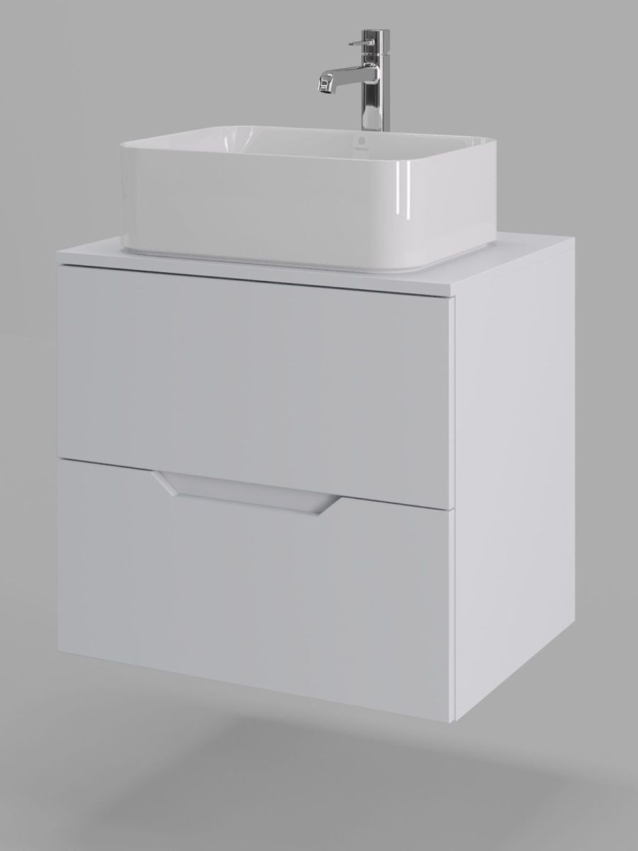 Тумба с раковиной Orange Line Li-60TuwMDF+B02-460W 60х50 подвесная цвет белый - фото 2