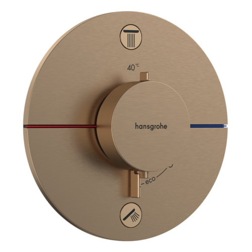 Смеситель для душа Hansgrohe ShowerSelect 15554140 встраиваемый в стену бронза с термостатом